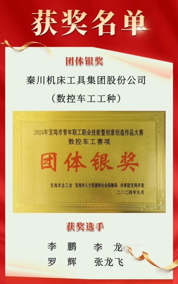 【群團(tuán)工作】喜報！秦川青年在寶雞市青年職工職業(yè)技能暨創(chuàng)意創(chuàng)造作品大賽中斬獲佳績！